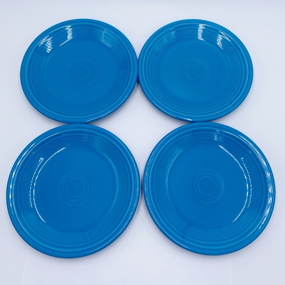 Fiesta Ware Salad Plates Set of Four Blue 7.25” - Picture 5 of 7